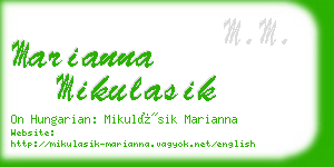 marianna mikulasik business card